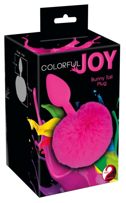 Butt Plug You2Toys &quot;Colorful Joy Bunny Tail&quot; 6 cm - Roz##