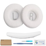 Set 2 bureti + Banda superioara pentru casti JBL Tune 590BT / 570BT / 560BT / 525BT / 520BT / 520C / 510BT / 500BT On-Ear - Alb, Spuma cu memorie
