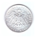 Moneda Germania/Prusia 3 mark/marci 1909 A, stare buna, curata