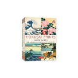 Hokusai Prints Note Cards - 12 Cards: 12 Blank Cards in 6 Lovely Prints (2 Each) with 12 Patterned Envelopes in a Keepsake Box