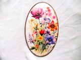 Tablou pe lemn flori viu colorate 46147
