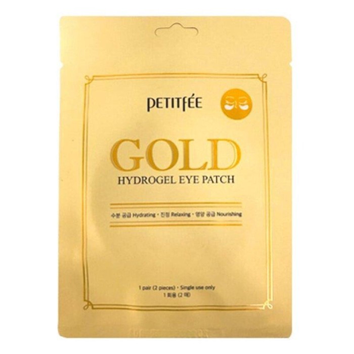 Petitfee Gold Hydrogel Eye Patch (2 buc.) Plasturi hidrogel pentru ochi cu aur 10 g