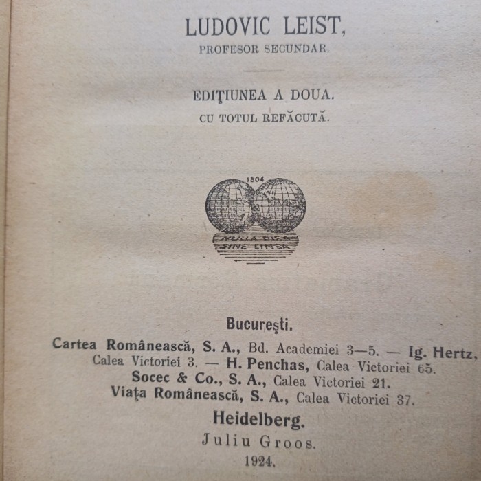 LEIST GRAMATICA GERMANA- METODA GASPEY-OTTO-SAUER-1924 X2.