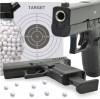 Pistol replică ASG pe bile din plastic 6 mm, 15 cm, metal și plastic, magazin 10 bile, 800 bile incl., Skleplolki