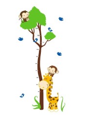 Sticker decorativ, masuratoare cu animalute 150 cm, 1390ST foto