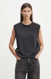 Levi&#039;s top din bumbac culoarea negru, A8794
