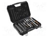 Set chei tubulare 6-puncte NEO TOOLS 46 piese, fixare 1/2 și 1/4