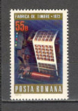 Romania.1972 100 ani Fabrica de Timbre DR.313, Nestampilat