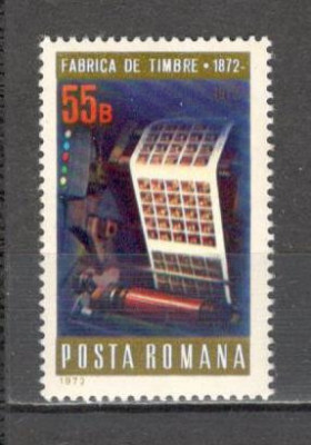 Romania.1972 100 ani Fabrica de Timbre DR.313 foto