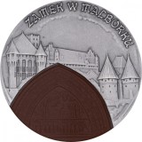 Polonia 20 zloti 2002,Castle in Malborku, BU, Argint .925 .28.28 g ,insertie ceramica, Europa