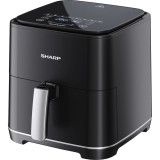 Friteuza cu aer cald Sharp AF-GS552AEB, 1650 W, 5.5 l, 8 programe presetate, Touch Control, Negru
