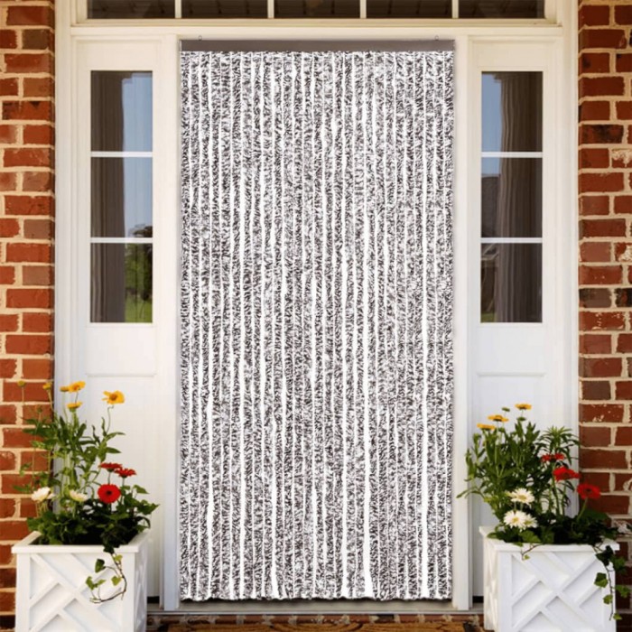 vidaXL Perdea pentru insecte, maro și bej, 118 x 220 cm, Chenille