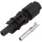 Conector Solar Mamă Drept MC4 Evo 2 4-6mm&sup2; Crimpat Mufă