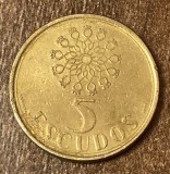 C50 - Moneda foarte veche - Portugalia - 5 escudos - 1990
