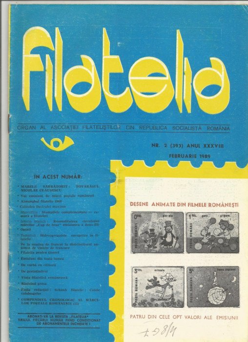 Romania, revista Filatelia nr. 2/1989 (393)