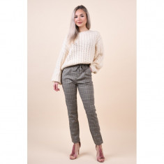 Pantaloni Vero Moda Eva Hr Loose Check Grey /Brown/Rust foto