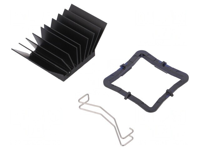 Radiator Extrudat cu Aripioare BGA Negru 31x31mm