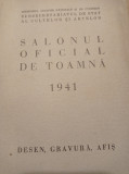 Cumpara ieftin SALONUL OFICIAL DE TOAMNA 1941, Desen, Gravura, Afis, RAR