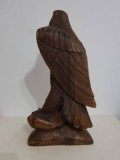Sculptura vintage vultur din lemn masiv