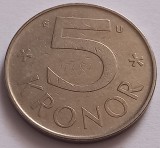 Suedia , 5 Kronor 1983