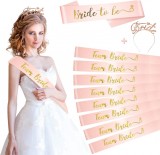 Set de 9 accesorii pentru petrecerea burlacitelor FORMIZON, poliester, roz, 78,7 x 9,4 cm