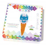Joc 3D Inghetata Origami, Creagami Kids, 83 Piese, CreativaMente
