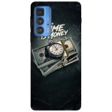 Husa compatibila cu Motorola G100 model Time is money, Silicon, TPU, Viceversa, Transparent, Carcasa