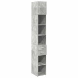 Dulap depozitare slim gri beton 30x42,5x225 cm lemn prelucrat