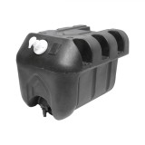 Rezervor Apa Camion/Remorca 50L cu Dozator Sapun ALM - Plastic Negru, Robinet Twister, Suruburi Incluse