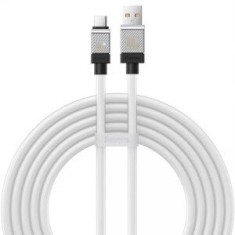 Cablu alimentare si date Baseus, Fast Charging Data Cable pt. smartphone, USB (T) la USB Type-C (T), 100W, 2m, alb