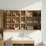 vidaXL Set dulap baie cu raft 3 pcs 120 x 14,5 x 70 cm Lemn compozit 3403751