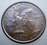 7.222 USA SUA NEW YORK QUARTER DOLLAR 2001 P XF, America de Nord