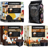 Kit degustare ciocolata calda, 58 de capsule compatibile Nescafe Dolce Gusto, La Capsuleria