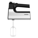 Mixer de mana Heinner HM-500BKSS , 500 W, viteza variabila, Negru cu decoratiuni inox
