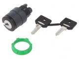 Comutator rotativ cu cheie 22mm negru ZB5AG2D