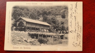 Baile Calimanesci-1906-Izvorul Caciulata-C.P.circ. foto