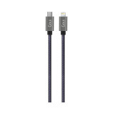 Cablu Date si Incarcare USB Type-C la Lightning Goui Fashion, 1 m, Negru G-FASHIONC94BK