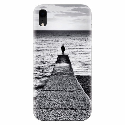 Husa silicon pentru Apple Iphone XR, Abstract Dock Man Grey foto