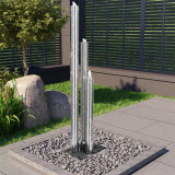 VidaXL F&acirc;nt&acirc;nă de grădină, argintiu, 48 x 34 x 153 cm, oțel inoxidabil