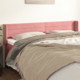 Gossi tablie de pat cu aripioare roz 203x16x78/88 cm catifea