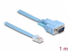 Cablu RS-232 DB9 la Serial RS-232 RJ45 T-T 1m, Delock 63353