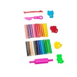 Set Plastilina, forme si unelte, 25 culori, 425 g, ambalare galeata plastic, ATU-084837, Oem