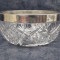 Bol / Fructiera din cristal cu inel (bordura) din argint 800