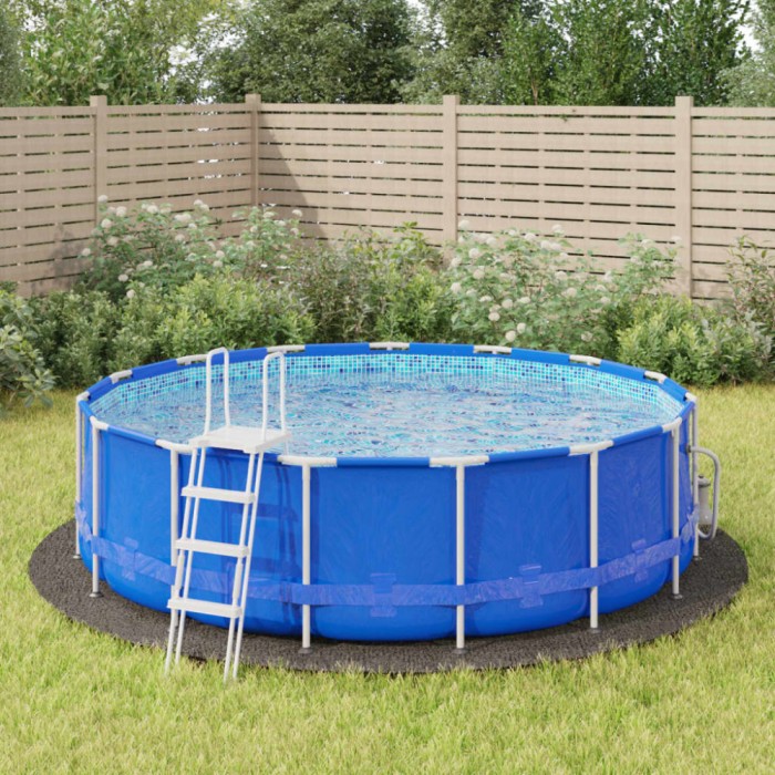 Acoperire geotextil piscină, gri deschis, &Oslash;428 cm, poliester