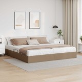 Cumpara ieftin Cadru de pat otoman Cappuccino 200 x 200 cm Piele artificiala