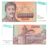 Yugoslavia 5 000 000 Dinara 1993 P-132 UNC