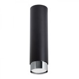 Lampă De Tavan Nero Negru/Crom Din Oțel, 1 Bec Tub Modern De Interior.