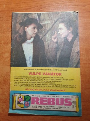 revista rebus decembrie 1993 - revista de divertisment foto