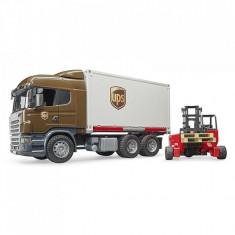 Bruder - Camion Ups Scania R-Series Si Stivuitor foto