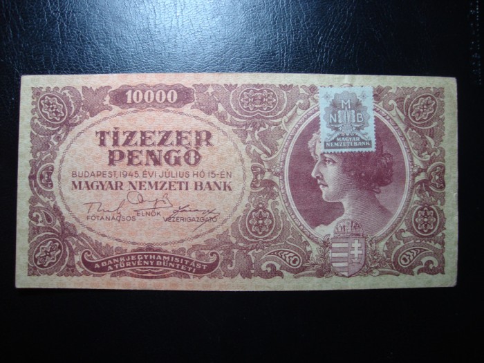 UNGARIA 10.000 PENGO 1946 CU TIMBRU